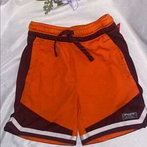 Athletic Works Kids' Vibrant Orange and Dark Brown Shorts